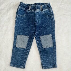 Hanna Andersson Blue Jeans with Patch Detail